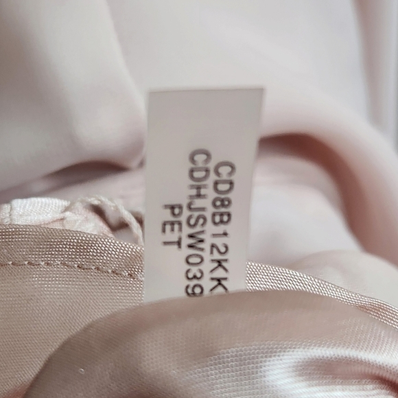 Calvin Klein Light Petal Pink Bridesmaid Formal Lace A-Line Dress Women's Size 6 - Picture 14 of 15